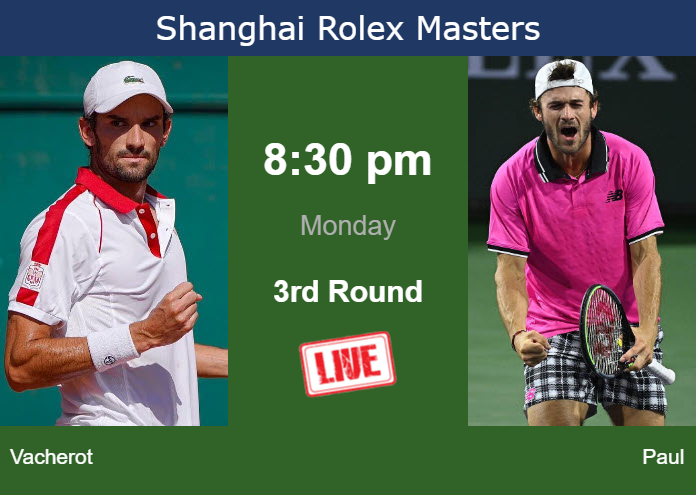Sunday Live Streaming Valentin Vacherot Vs Tommy Paul Sunday Live Streaming Valentin Vacherot vs Tommy Paul