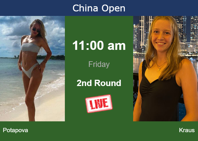 Thursday Live Streaming Anastasia Potapova Vs Sinja Kraus Thursday Live Streaming Anastasia Potapova vs Sinja Kraus