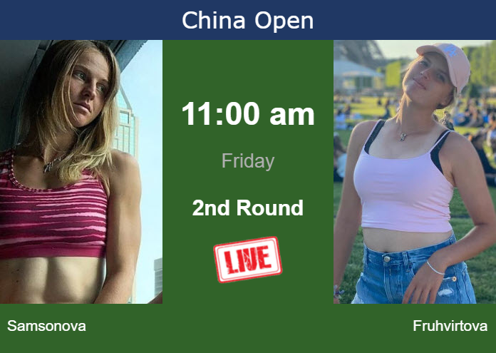 Thursday Live Streaming Liudmila Samsonova vs Linda Fruhvirtova