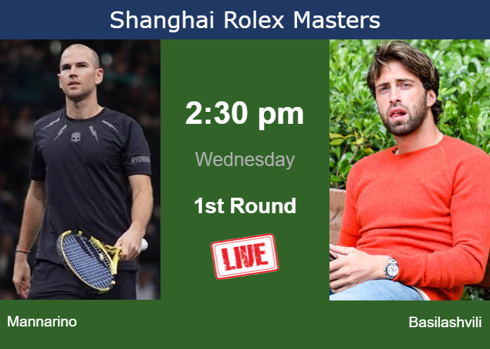 How to watch Mannarino vs. Basilashvili on live streaming in Shanghai on Wednesday Tuesday Live Streaming Adrian Mannarino vs Nikoloz Basilashvili