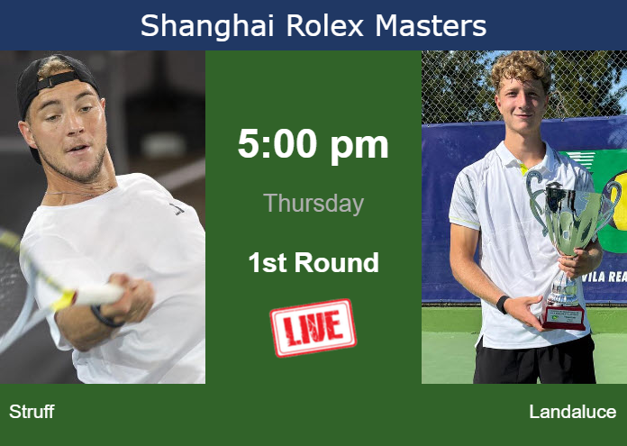 Wednesday Live Streaming Jan-Lennard Struff vs Martin Landaluce