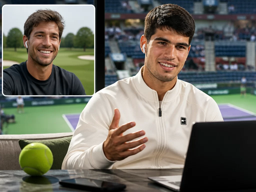 Carlos Alcaraz discusses golf passion and career advice in video chat with Tomas Martin Etcheverry
