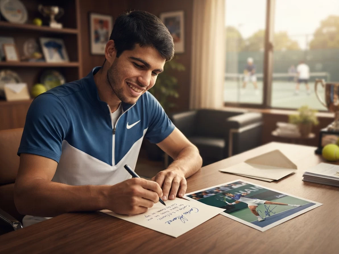 Carlos Alcaraz surprises long-time supporter with handwritten note and autographed photo