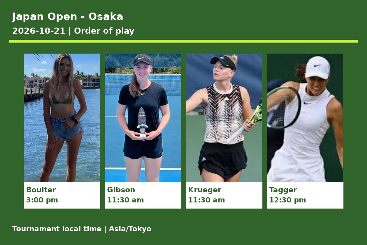 Japan Open - Osaka 2026-10-21 order of play
